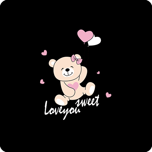 卡通小熊图案手绘小熊拿气球的熊印花素材