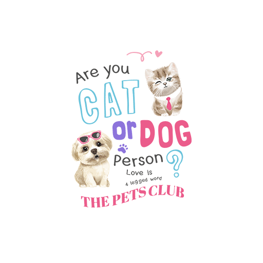 卡通猫咪卡通狗图案手写英文字母图案