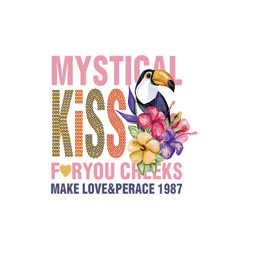 卡通鸟图案卡通英文字母图案女童印花素材卡通动物