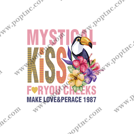 卡通鸟图案卡通英文字母图案女童印花素材卡通动物