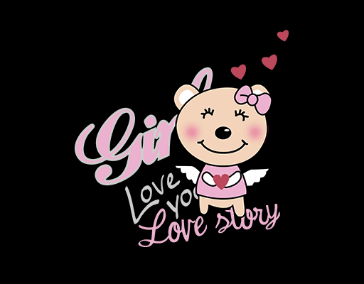 可爱卡通小熊图案手写英文字母图卡通动物