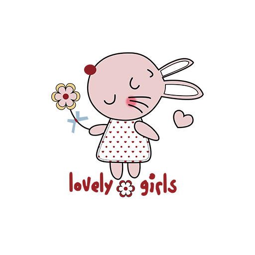 卡通兔子图案手绘兔子简笔动物图案手写英文字母图案