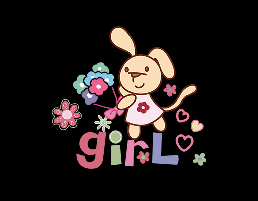 卡通兔子图案简笔兔子印花素材