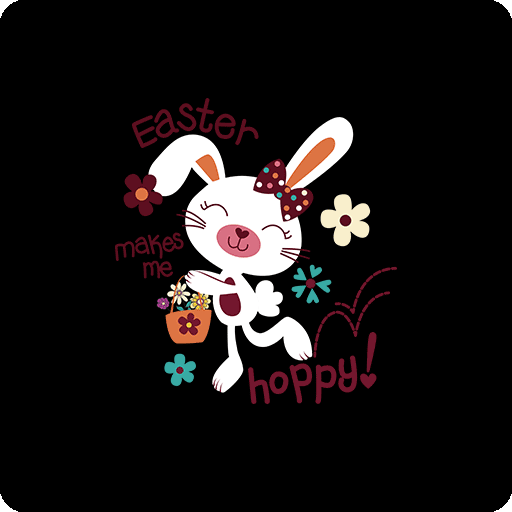 卡通兔子图案简笔兔子可爱卡通动物儿童印花素材