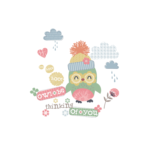 卡通猫头鹰图案手绘猫头鹰卡通动物图案