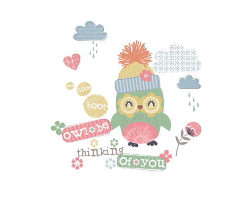 卡通猫头鹰图案手绘猫头鹰卡通动物图案