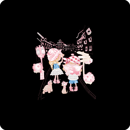 卡通人物图案卡通女孩头像卡通建筑图案