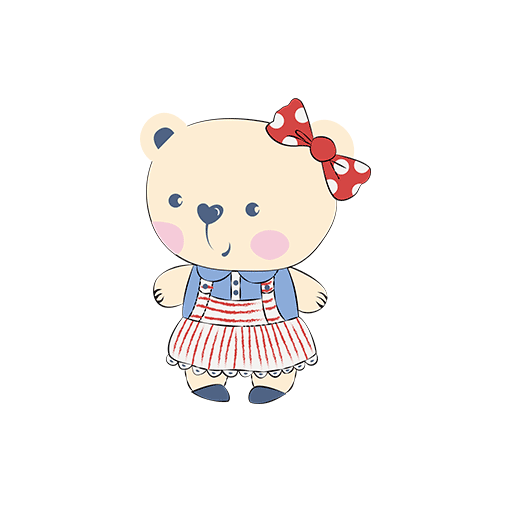 卡通小熊图案手绘小熊简笔卡通动物可爱卡通