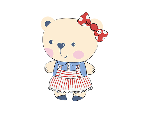 卡通小熊图案手绘小熊简笔卡通动物可爱卡通