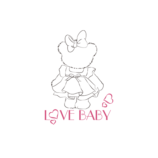 可爱卡通小熊背影简笔卡通熊印花素材