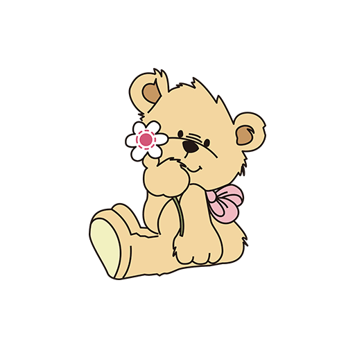 卡通小熊图案手绘小熊可爱卡通动物