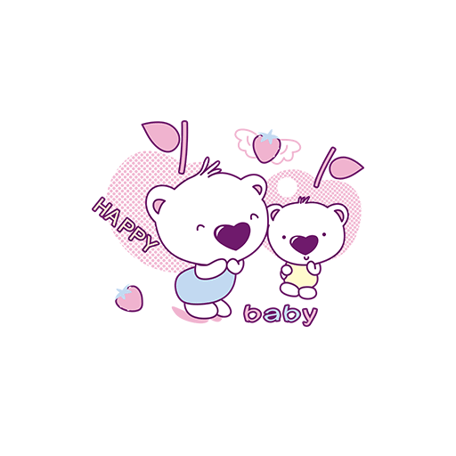 卡通小熊图案手绘小熊可爱熊印花素材