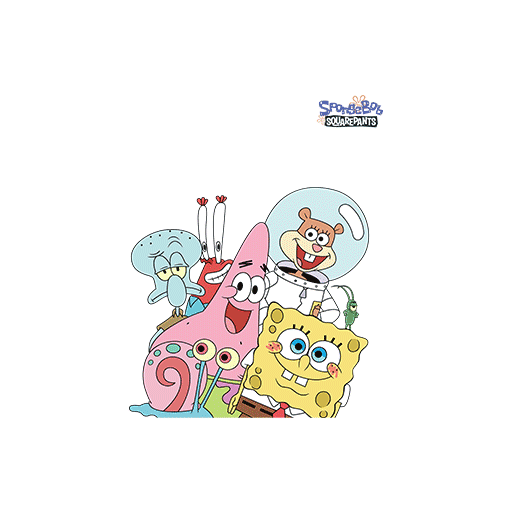 海绵宝宝图案手绘卡通动画片图案