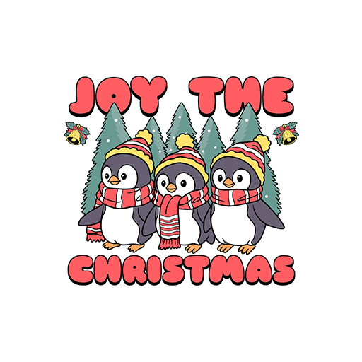 卡通企鹅图案手绘企鹅卡通英文字母图案