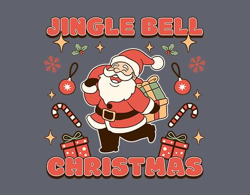 卡通圣诞老人立体英文字母图案简笔卡通人物