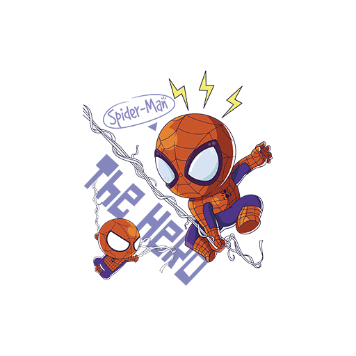 蜘蛛侠图案卡通人物图案手绘卡通动画片图案儿童印花素材