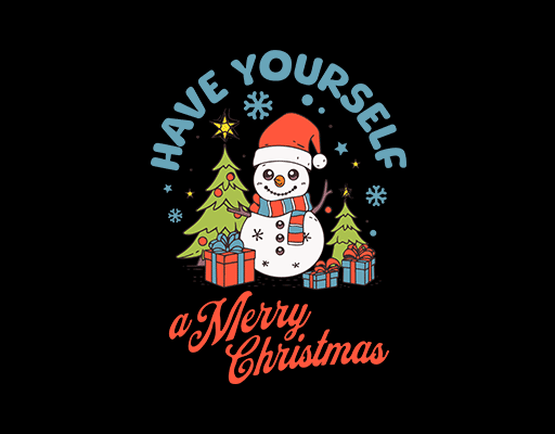 卡通雪人图案可爱卡通印花素材儿童印花图案