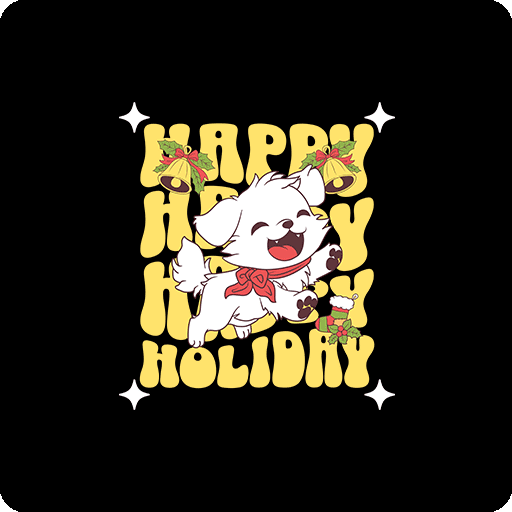 卡通小狗图案手绘卡通动物儿童印花素材