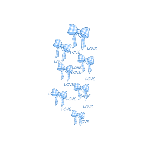 卡通蝴蝶结图案手绘蝴蝶结儿童印花素材