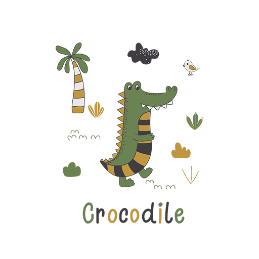 卡通恐龙图案手恐龙儿童印花素材卡通动物图案