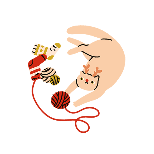 卡通猫咪图案手绘猫咪儿童印花素材