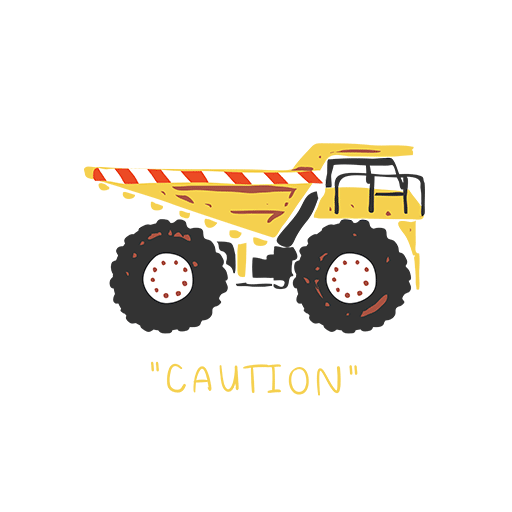 卡通汽车图案卡通工程车印花素材