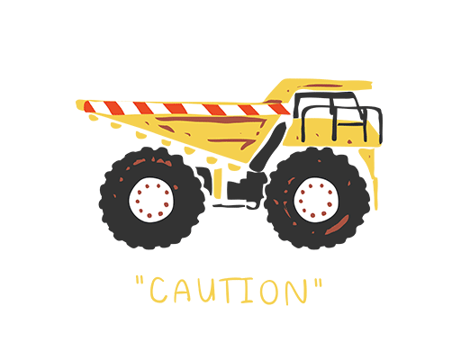 卡通汽车图案卡通工程车印花素材