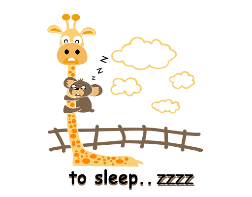 卡通长颈鹿图案卡通动物图案儿童印花素材