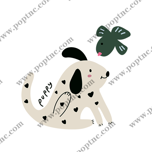 卡通动物图案卡通小狗图案手绘卡通狗儿童印花素材