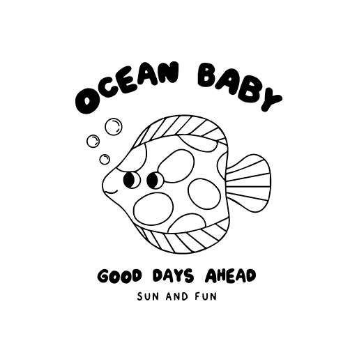 卡通鱼图案手绘鱼儿童印花素材卡通动物