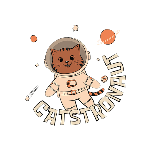 卡通猫咪图案宇航员猫咪儿童印花素材