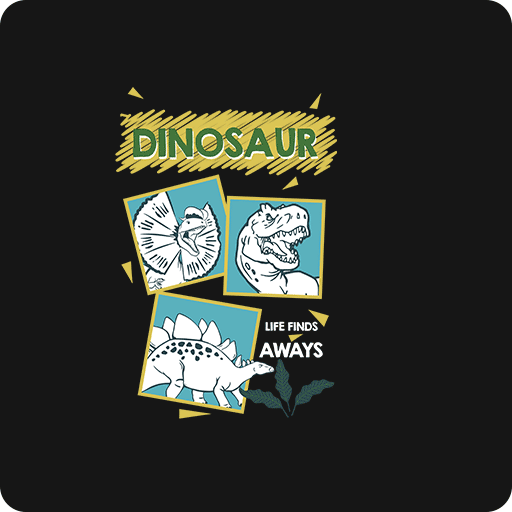 卡通恐龙图案涂鸦英文字母图案三只恐龙儿童印花素材