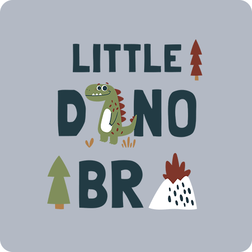 卡通恐龙图案手绘恐龙卡通英文字母图案儿童印花素材