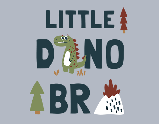 卡通恐龙图案手绘恐龙卡通英文字母图案儿童印花素材