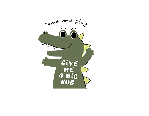 卡通恐龙图案手绘恐龙儿童印花素材卡通动物图案