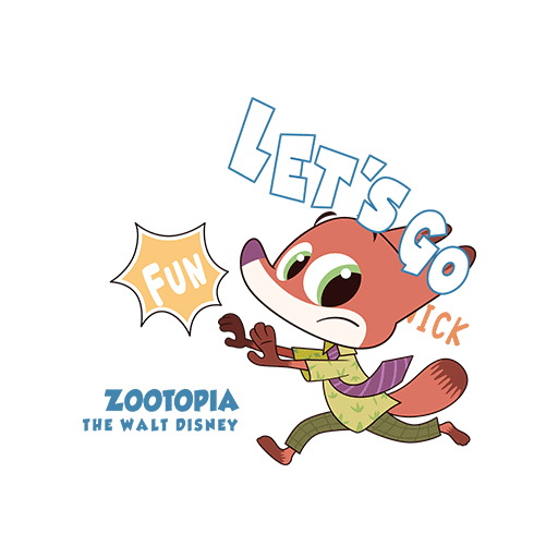 卡通狐狸图案手绘狐狸可爱卡通动物奔跑的狐狸印花素材亲子装印花素材