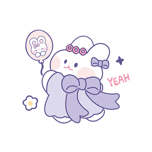 卡通兔子图案手绘卡通动物儿童印花素材简笔卡通