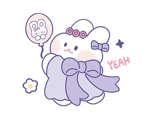 卡通兔子图案手绘卡通动物儿童印花素材简笔卡通