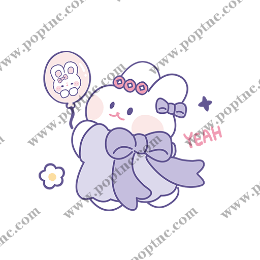 卡通兔子图案手绘卡通动物儿童印花素材简笔卡通