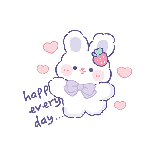 可爱卡通兔子手绘兔子简笔卡通动物儿童印花素材