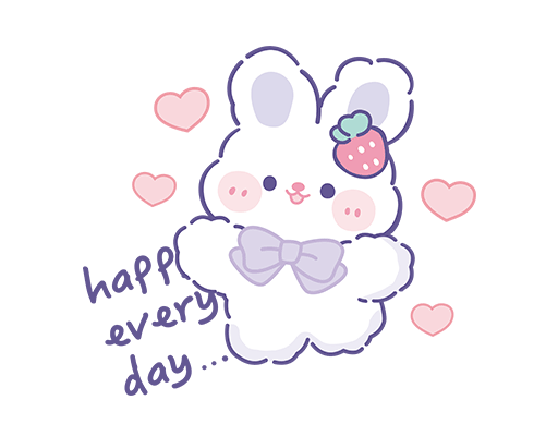 可爱卡通兔子手绘兔子简笔卡通动物儿童印花素材