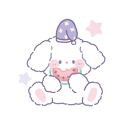 卡通兔子图案吃西瓜的兔子可爱卡通动物图案可爱小熊