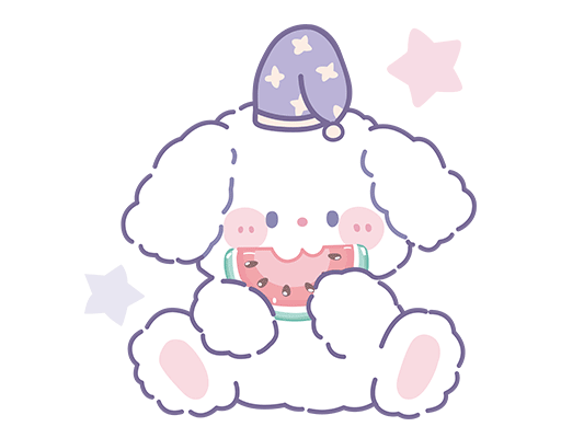 卡通兔子图案吃西瓜的兔子可爱卡通动物图案可爱小熊