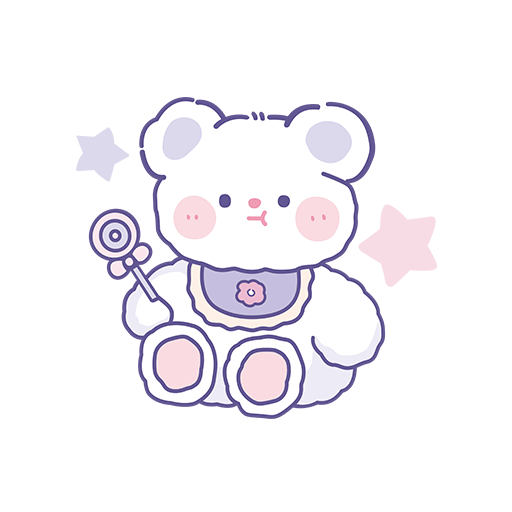 卡通小熊图案手绘小熊可爱卡通儿童印花素材