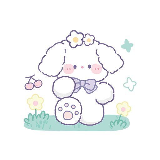 卡通兔子图案手绘兔子简笔卡通动物可爱小熊儿童印花素材