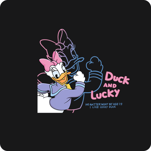 卡通鸭子头像手绘唐老鸭彩色唐老鸭卡通英文字母图案儿童印花素材