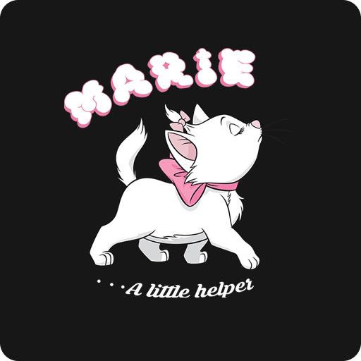 卡通猫图案手绘猫玛丽猫图案儿童印花素材marie