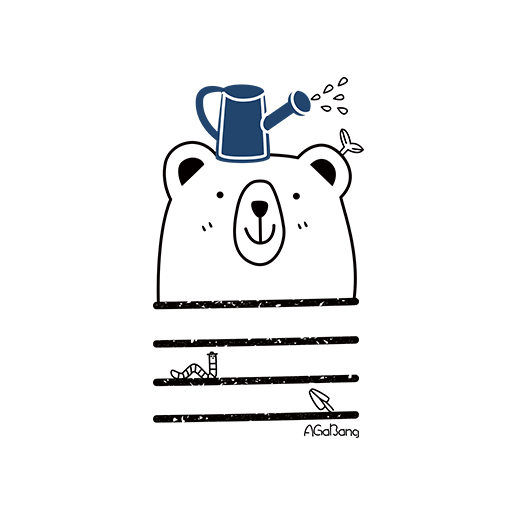 卡通小熊头像儿童印花素材卡通动物头像简笔卡通熊