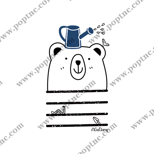 卡通小熊头像儿童印花素材卡通动物头像简笔卡通熊