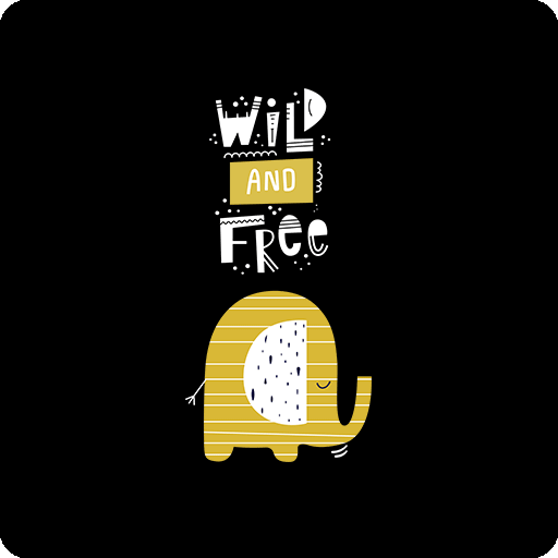 卡通小象图案手绘小熊卡通英文字母图案大象剪影儿童印花素材